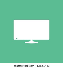 TV Icon On Green Background