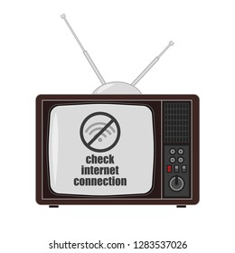 Tv icon on a white background in flat style, vector