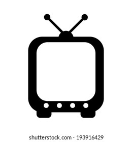 TV icon on white background - vector illustration.
