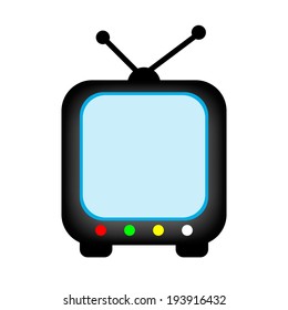 TV icon on white background - vector illustration.