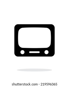 TV icon on white background. Vector illustration.
