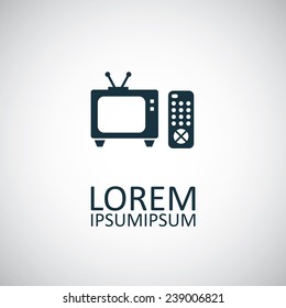 tv icon on white background 