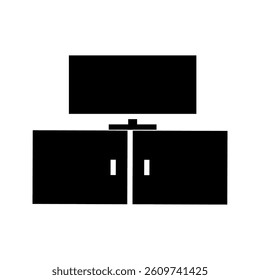 tv icon on white background