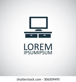 tv icon, on white background