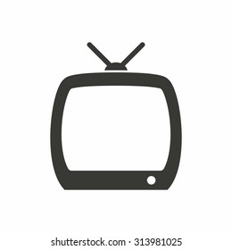 TV  icon  on white background. Vector illustration.