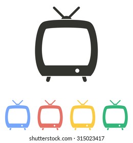 TV  icon  on white background. Vector illustration.