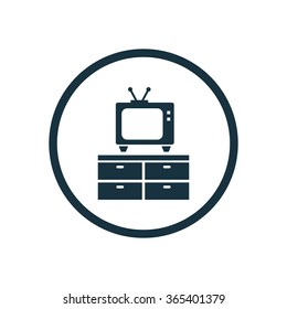 tv icon, on white background