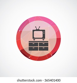 tv icon, on white background