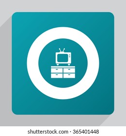 tv icon, on white background