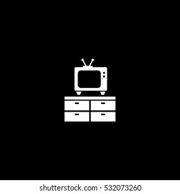 tv icon, on white background