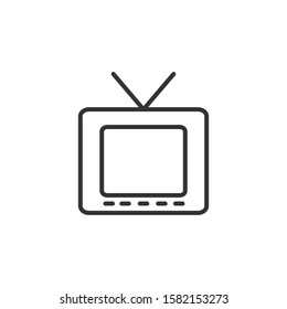 TV icon outline style editable for your design