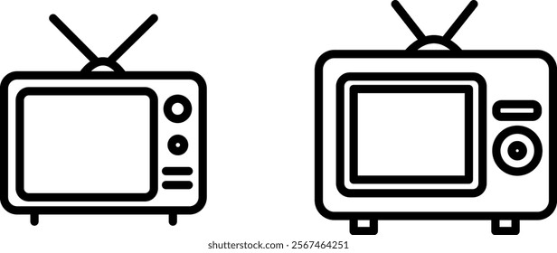 "TV Icon Representing Entertainment, Technology, and Media Consumption in Modern Design"