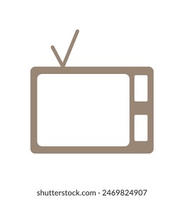 TV icon. Retro television symbol. Chat speech bubble, chart and presentation signs. Show and entertainment symbol. Vector illustration. Eps file 154.