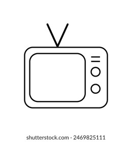 TV icon. Retro television symbol. Chat speech bubble, chart and presentation signs. Show and entertainment symbol. Vector illustration. Eps file 144.