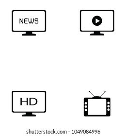tv icon set