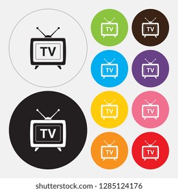 TV icon set