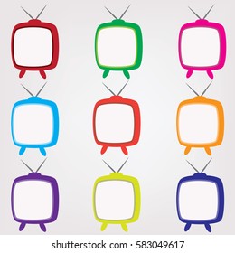 TV icon set.