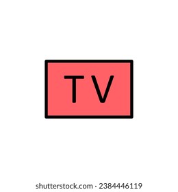 Tv icon set illustration. television sign and symbol