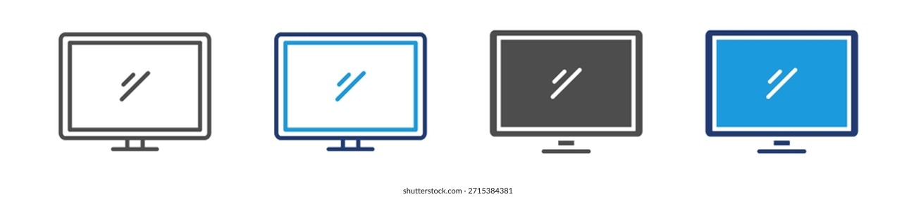 Conjunto de iconos de TV estilo múltiple