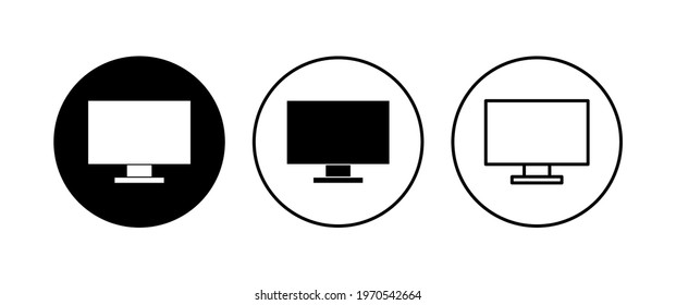 Tv icon set. television icon vector