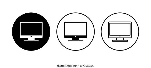 Tv icon set. television icon vector