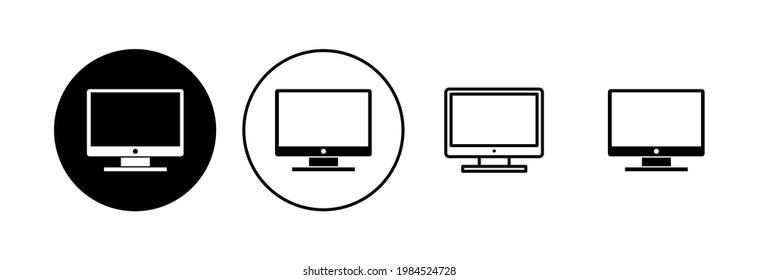 Tv icon set. television icon vector
