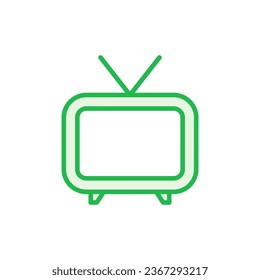 Tv icon set. television icon vector