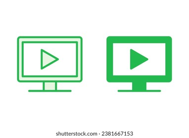 Juego de iconos de televisión. vector de icono de televisión