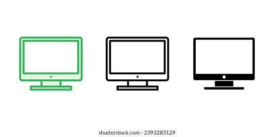 Juego de iconos de televisión. vector de icono de televisión
