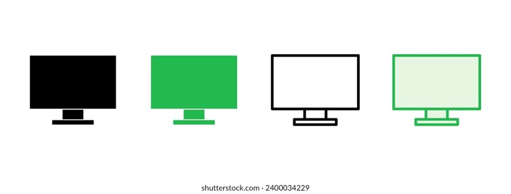 Juego de iconos de televisión. vector de icono de televisión