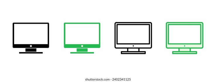 Juego de iconos de televisión. vector de icono de televisión