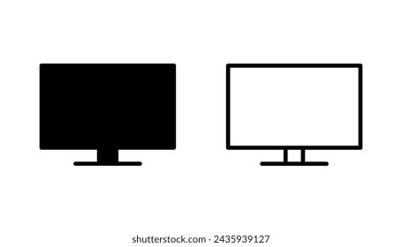 Tv icon set. television icon vector