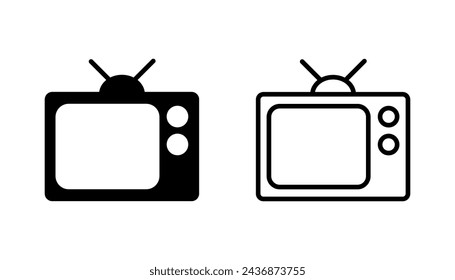 Tv icon set. television icon vector