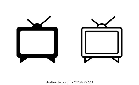 Conjunto de iconos de televisión. vector de iconos de televisión