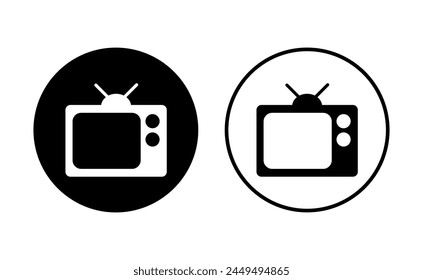 Tv icon set. television icon vector