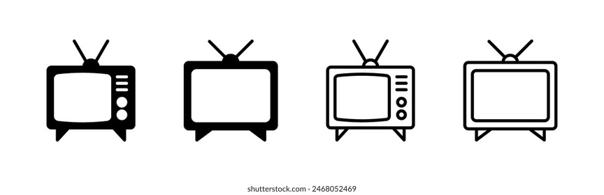 TV-Icon-Set. TV-Icon-Vektorgrafik