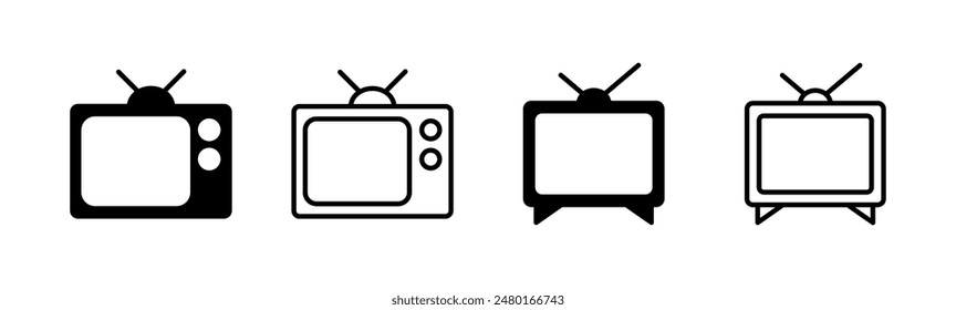 Conjunto de iconos de TV. Vector de iconos de TV