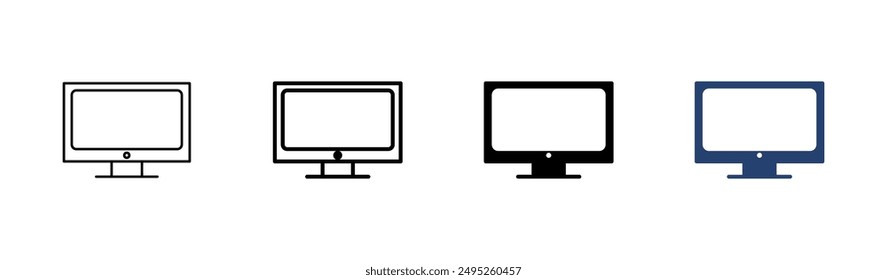 Tv icon set. television icon vector