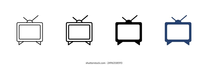 Tv icon set. television icon vector