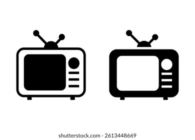Tv icon set. television icon vector