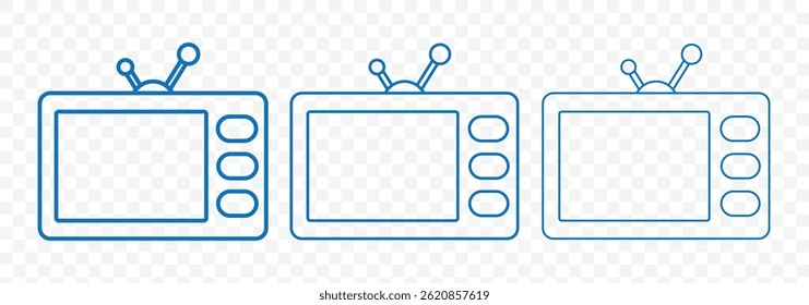 Conjunto de iconos de televisión. Icono de televisión Vector