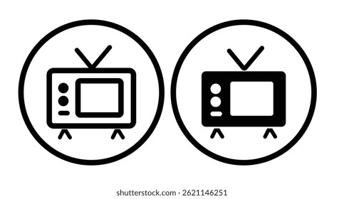 Conjunto de iconos de televisión. Vector de iconos de televisión. Vector plano de iconos de televisión. Icono de la televisión Vector para el Web y el App móvil.
