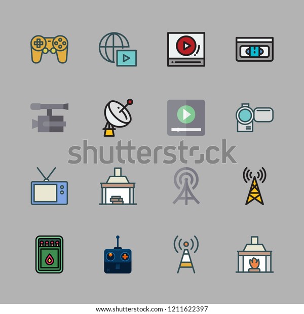 Tv Icon Set Vector Set About Stock Vector Royalty Free 1211622397
