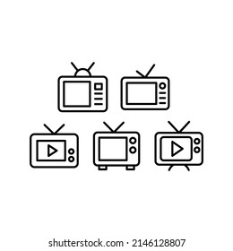 Tv Icon Set Vector Symbol Design Illustration