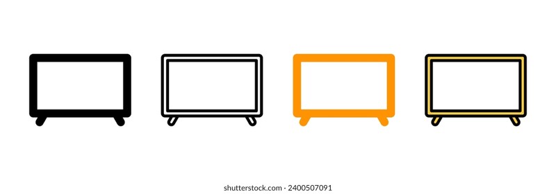 Tv icon set vector. television sign and symbol