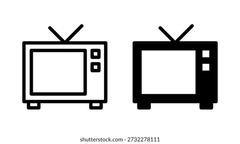 Tv icon set vector. television sign and symbol