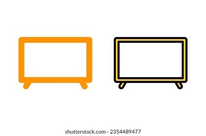 Icono de televisión para aplicación web y móvil. símbolo y señal de televisión