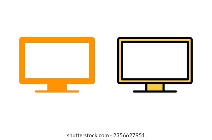 Icono de televisión para aplicación web y móvil. símbolo y señal de televisión