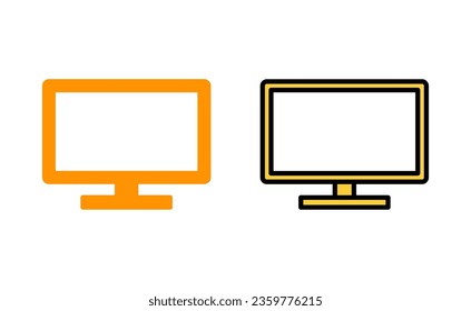 Tv icon set for web and mobile app. television sign and symbol