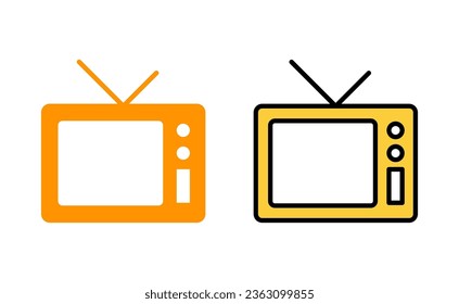 Tv icon set for web and mobile app. television sign and symbol
